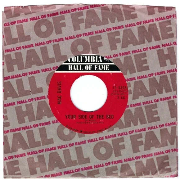 Mac Davis 45 RPM - Baby Don't Get Hooked On Me / Your Side Of The Bed EX '72 - Picture 2 of 2